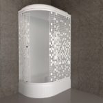 Душевая кабина Triton Коралл В 120 х 80 х 231 х 31 правая, стекла Белые/Мозайка д/н ДН4, средн. поддон ПД19 — изображение 2