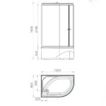 Душевая кабина Domani-Spa Delight Slim 128 high 120 х 80 х 218 х 45 L белые стенки/прозр. ст. — изображение 2