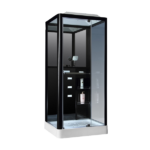 Душевая кабина Loranto Selak CS 126-3A 100 х 90 х 215 L прозрачные стекла, профиль черный, низ. поддон, г/м